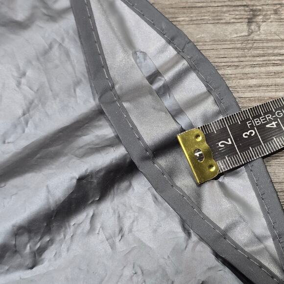 Saks Fifth Avenue Gray Plastic Garment Clothes Zip Fold Up Storage Bag - Picture 4 of 10